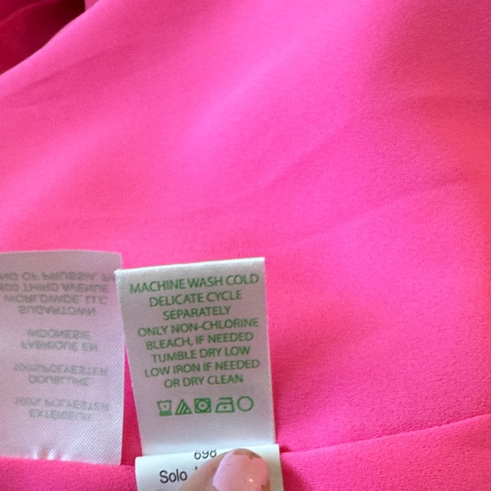 Lilly Pulitzer Bright Pink Ruffle Strap Shell Top - Picture 6 of 7